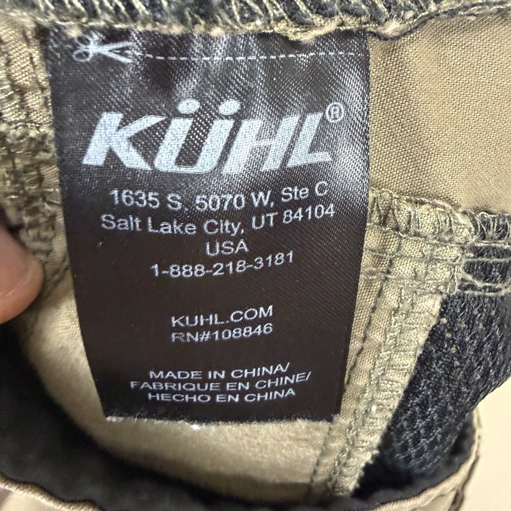 KUHL Mens Konfidant Air Pant Sz 34 Green Outdoor Hiking Stretch Lightweight - Picture 7 of 8